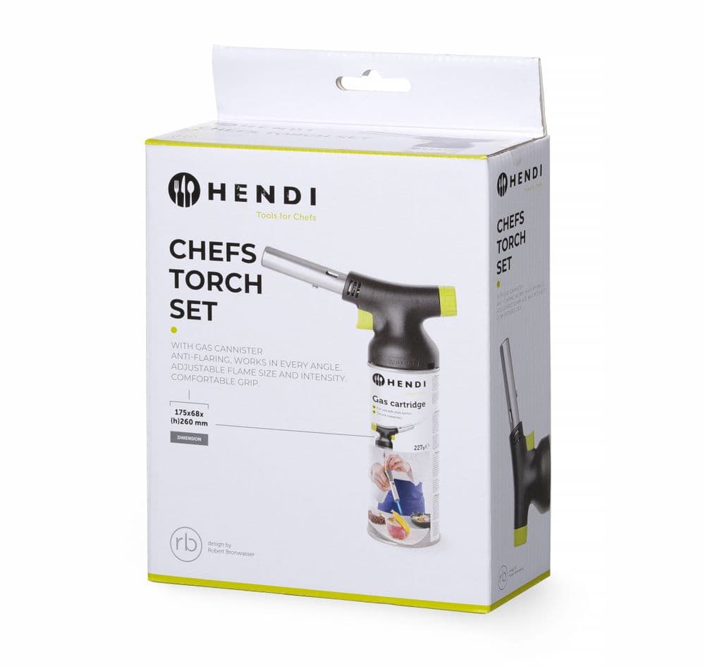 HENDI Jet Chefs' zsebsárkánya – patronnal beállítva - 175x68x(H)260mm - 3