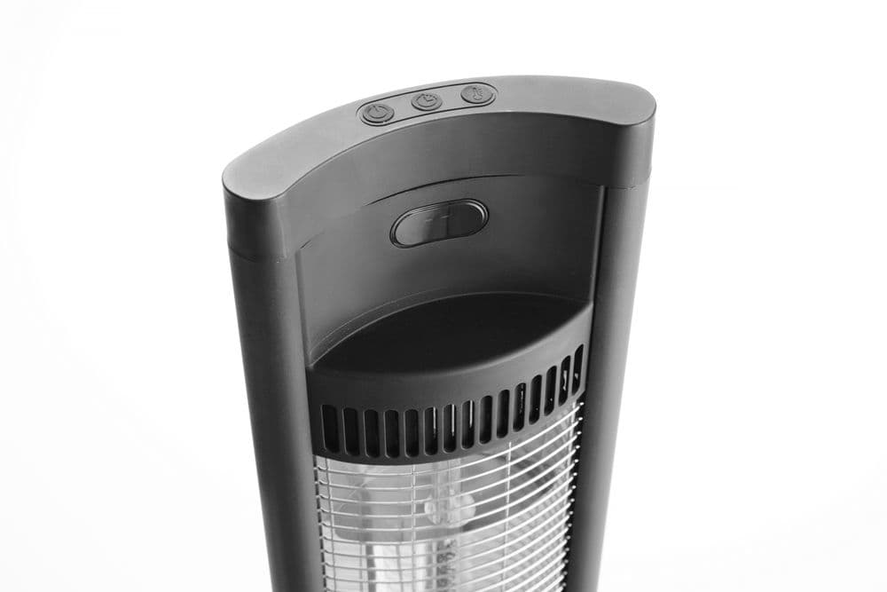 Tornado infravörös hősugárzó - Fekete - 230V/2000W - 210x270x(H)1060mm - 5