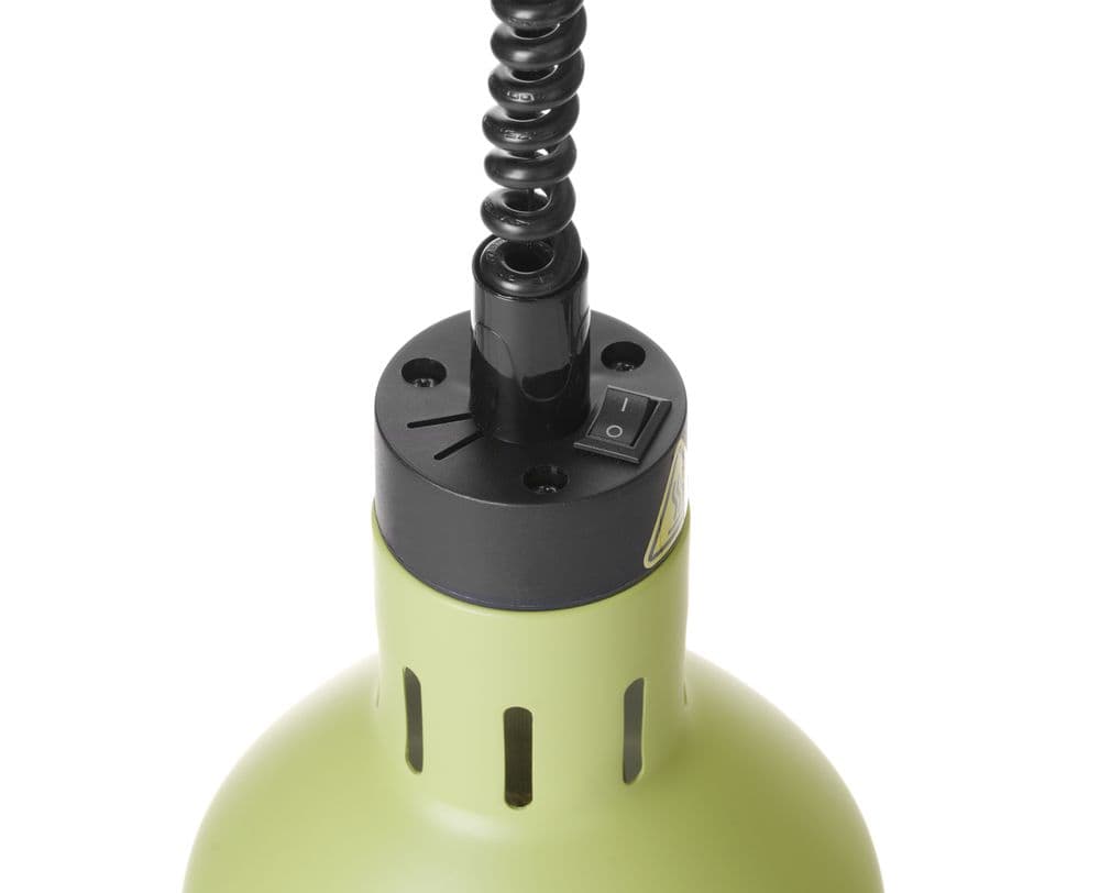 Függesztett melegentartó lámpa hengeres alakú - Zöld - 230V/250W - 4