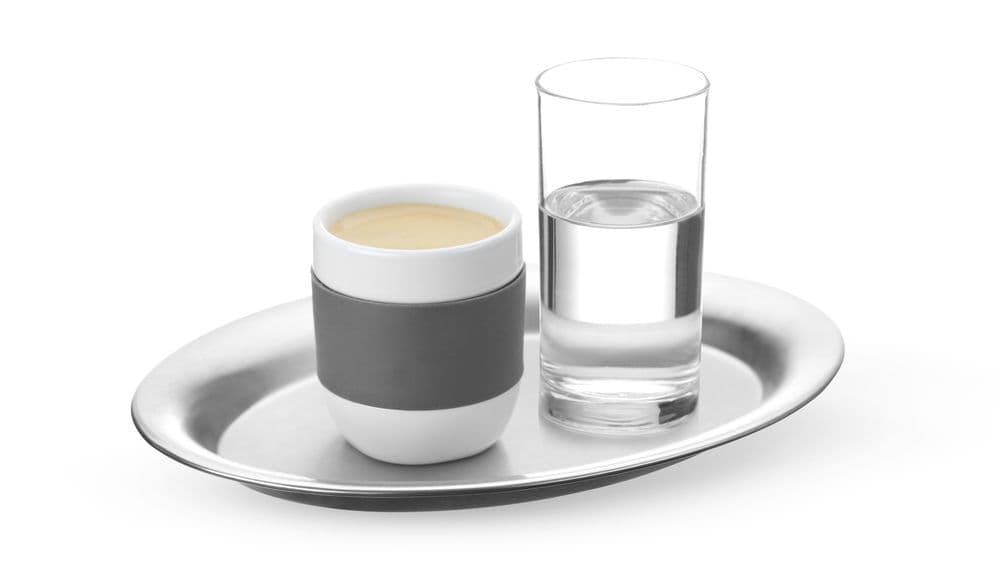 Felszolgáló kávés tálca ovális - 200x140mm - 3