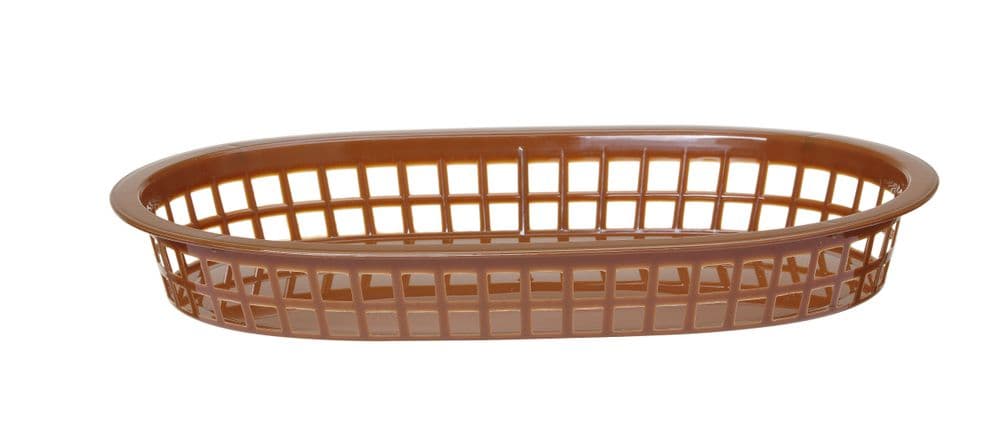 Tálaló kosarak fast food stílusban - Barna - 6 db. - 275x175x(H)38mm