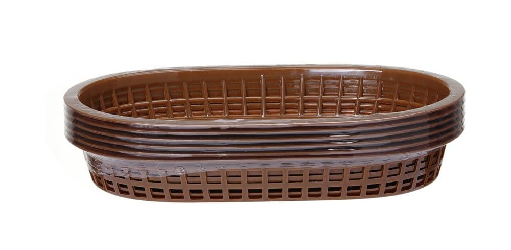 Tálaló kosarak fast food stílusban - Barna - 6 db. - 275x175x(H)38mm - 4