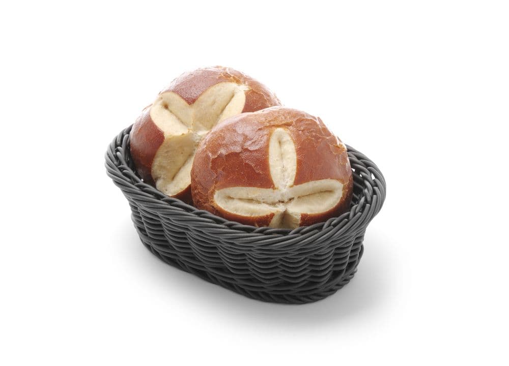 Süteményes kosár ovális - Fekete - 190x120x(H)60mm - 2