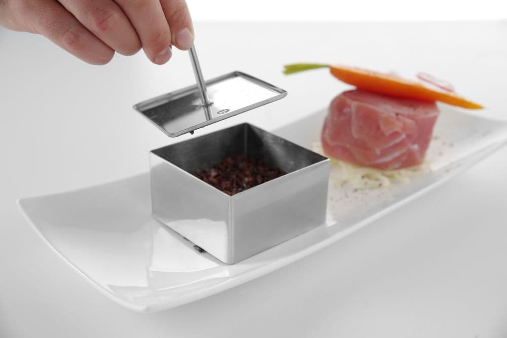 Ételgyűrű és nyomólemez négyzet - ételgyűrű - 80x80x(H)45mm - 5