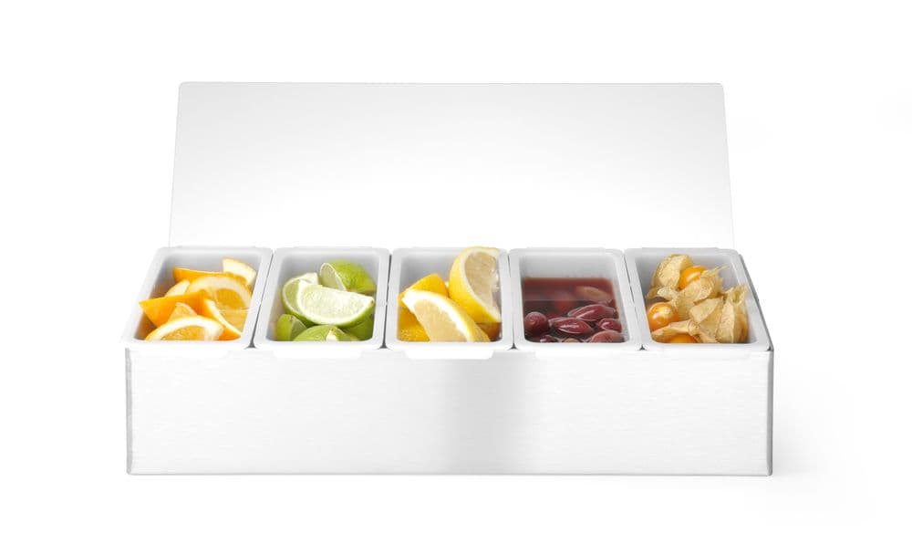 Tároló doboz - BarUp - 5 tartály - 375x140x(H)90mm - 4