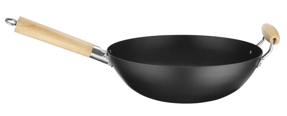 Wok fa fogantyúval - ⌀324x565mm - 2
