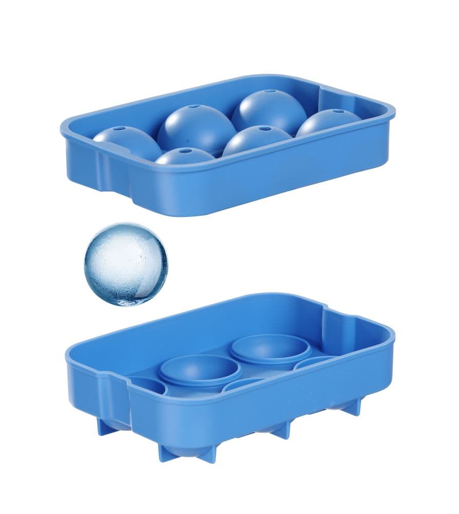 Jégkocka forma whiskey golyó - BarUp - Kék - 180x125x(H)50mm - 4