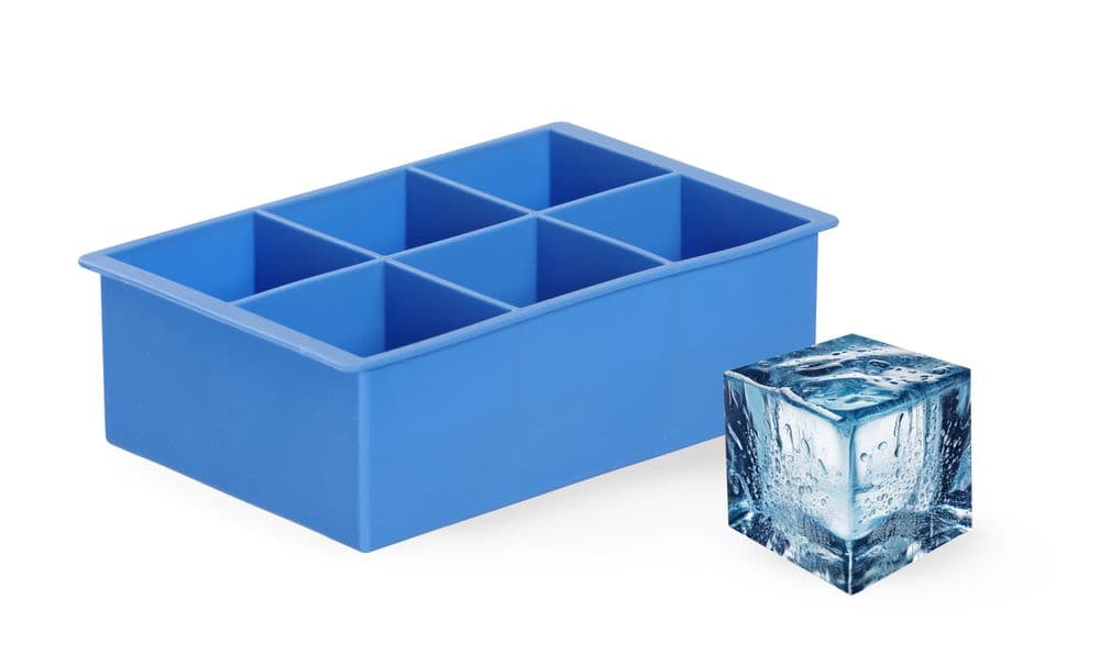 Jégkocka forma XL kocka - BarUp - Kék - 170x110x(H)52mm - 2