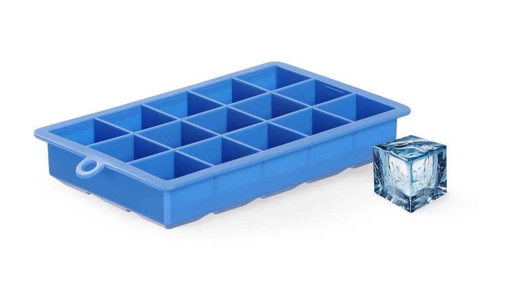 Jégkocka forma kis kocka - BarUp - Kék - 190x120x(H)35mm - 3