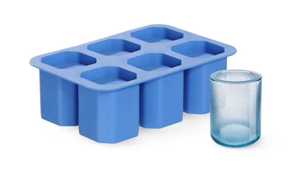 Jégkocka forma feles pohár - BarUp - Kék - 125x190x(H)60mm - 3
