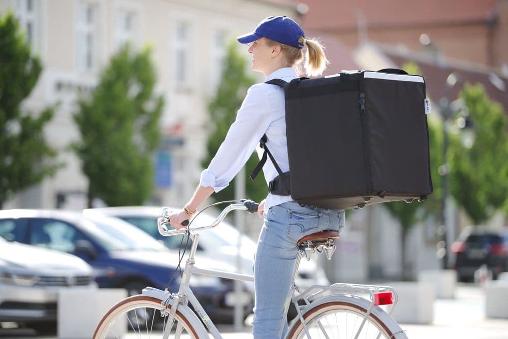 Szigetelt élelmiszer szállító hátizsák - 75,2L - Fekete - 410x410x(H)480mm - 5