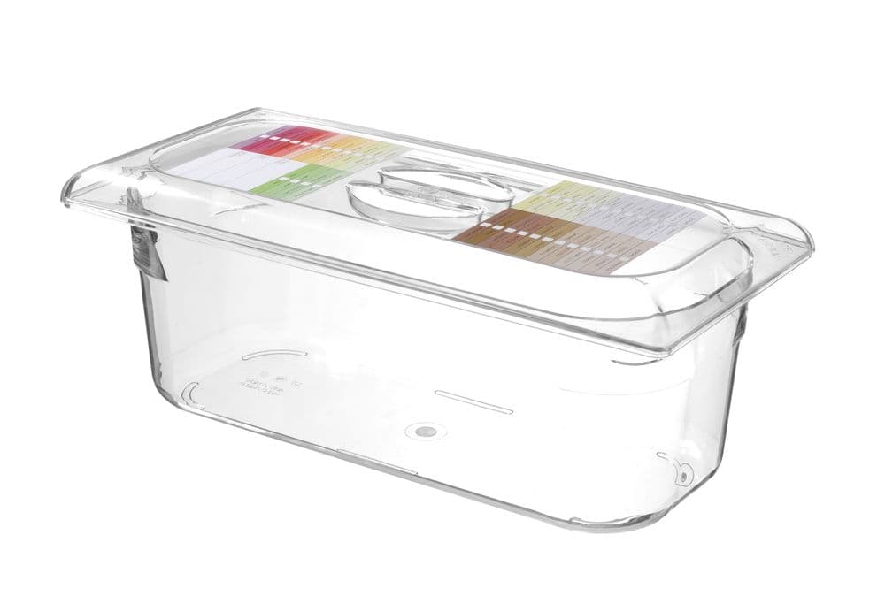 Fagylalt edény Polikarbonát - 5L - Átlátszó - 360x165x(H)120mm - 2