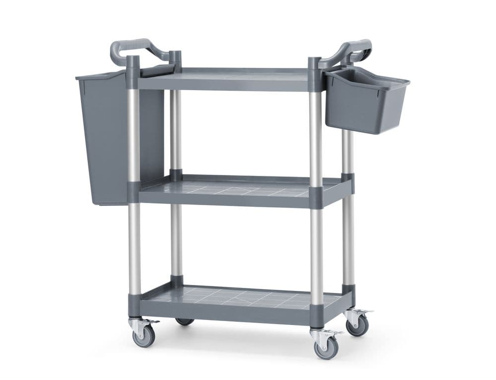 Hárompolcos polipropilén szervizkocsi - kicsi - AmerBox - 800x420x(H)945mm - 4