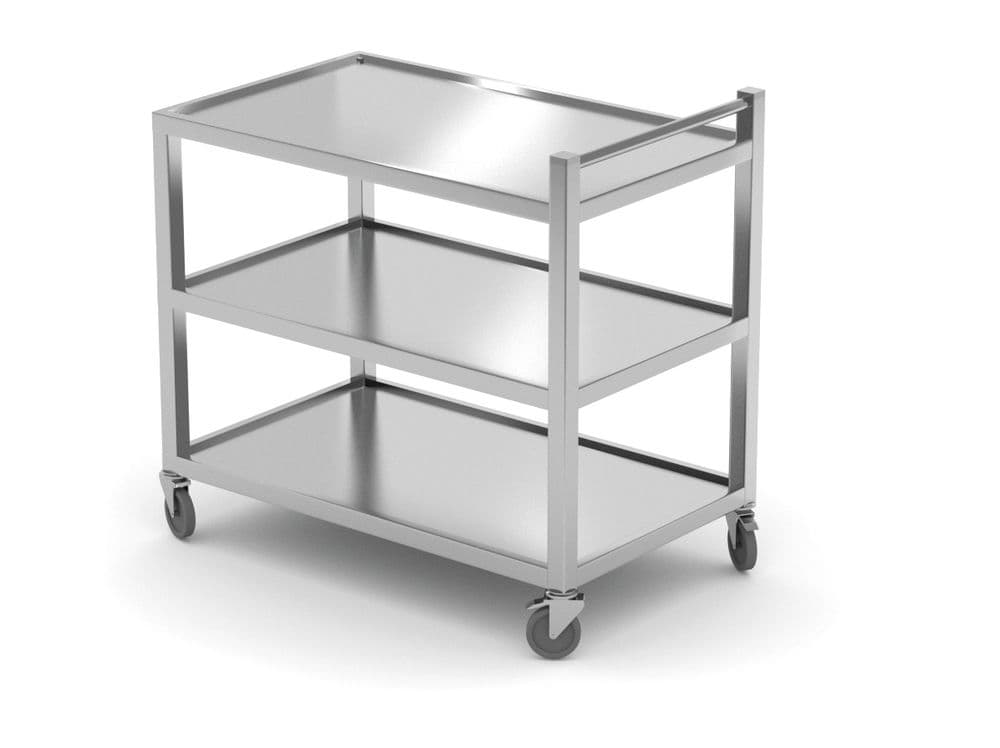 3-polcos kocsi felszolgálása – hegesztett - 800x500x(H)950mm