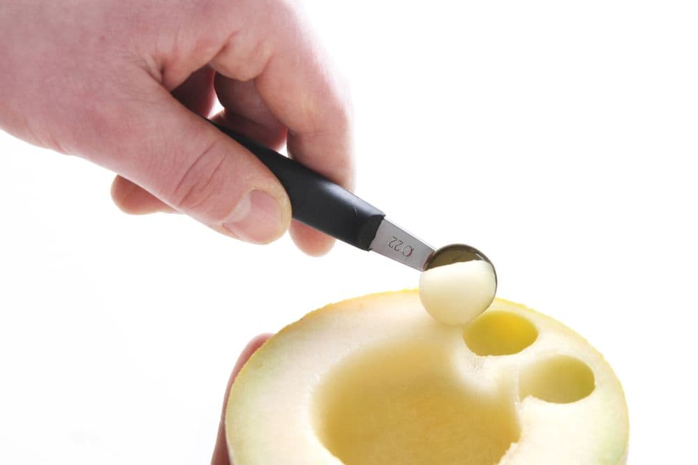 Dupla végű dinnye kanál  - ø 22-25 mm - Fekete - (L)165mm - 2