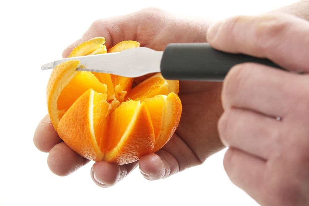 Citrushámozó kés - Fekete - (L)175mm - 3