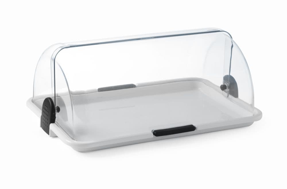 Bemutatótálca rolltop fedővel - 465x310x(H)190mm - 2