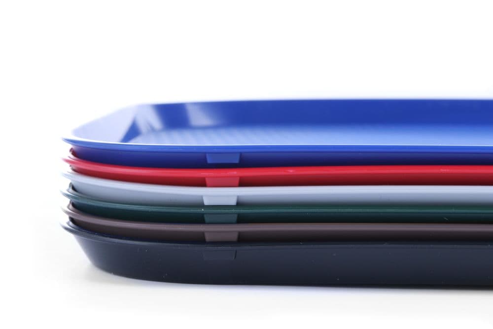 Gyorséttermi tálca nagy - Világos szürke - 350x450x(H)20mm - 2