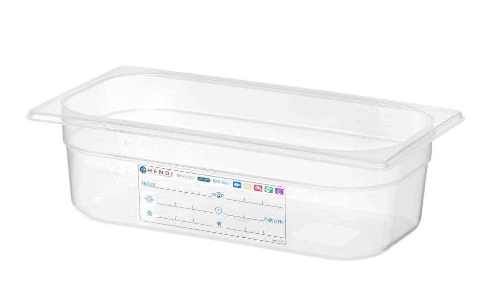 GN edény 1/3 - GN 1/3 - 4L - Átlátszó - 325x176x(H)100mm - 2