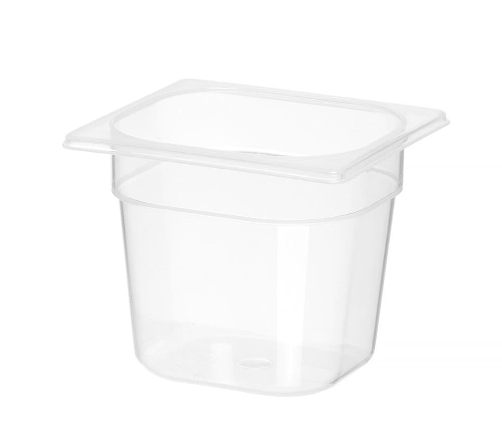 GN edény 1/6 - Profi Termékcsalád - GN 1/6 - 2,4L - Átlátszó - 176x162x(H)150mm - 2