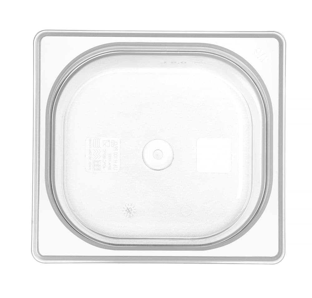 GN edény 1/6 - GN 1/6 - 1,6L - Átlátszó - 176x162x(H)100mm - 2