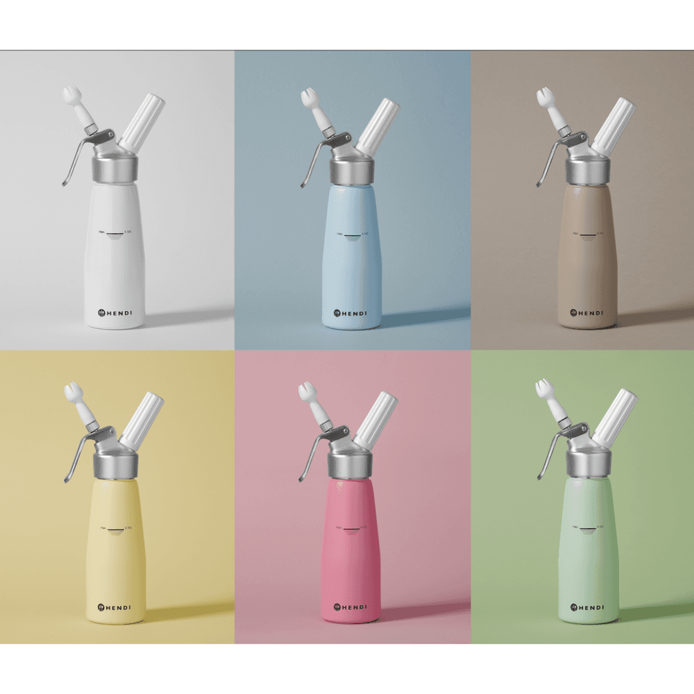 Habszifon habverő - 0,5L - Pasztell sárga - ⌀80x(H)260mm - 3