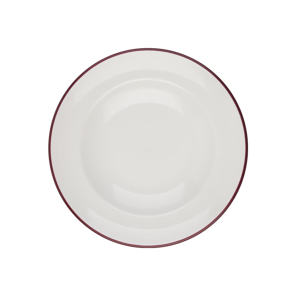 Modest Maroon Miro Deep Plate 25 cm