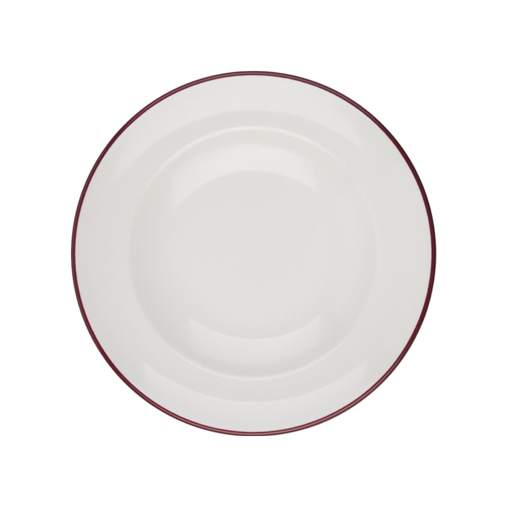 Modest Maroon Miro Deep Plate 28 cm