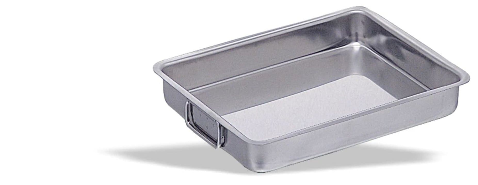 Roasting pan 60 x 40 cm 19 liter stainless steel with falling handles