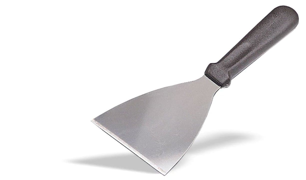 Cleaning spatula 10 cm stainless steel with black ABS handle