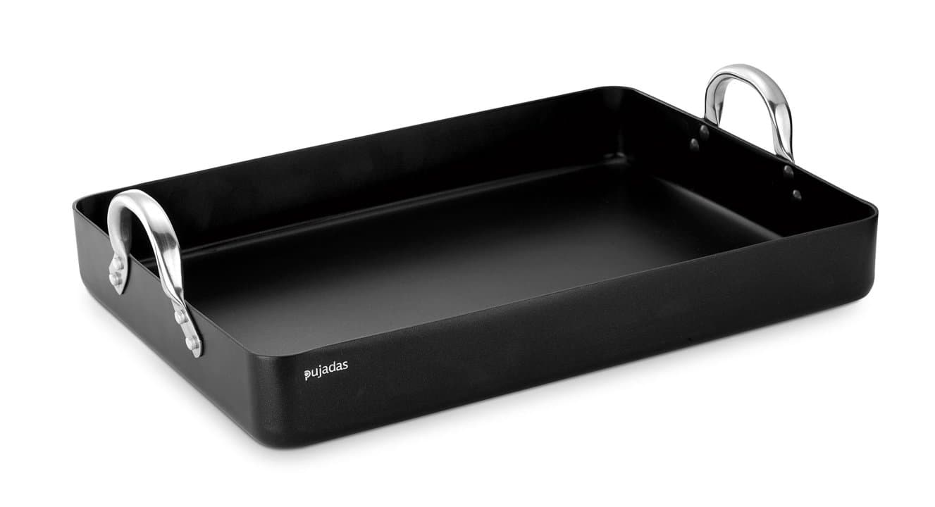 Presentation roasting pan 45 x 32 cm 7.6 liter capacity aluminum with nonstick coating and fixed handles