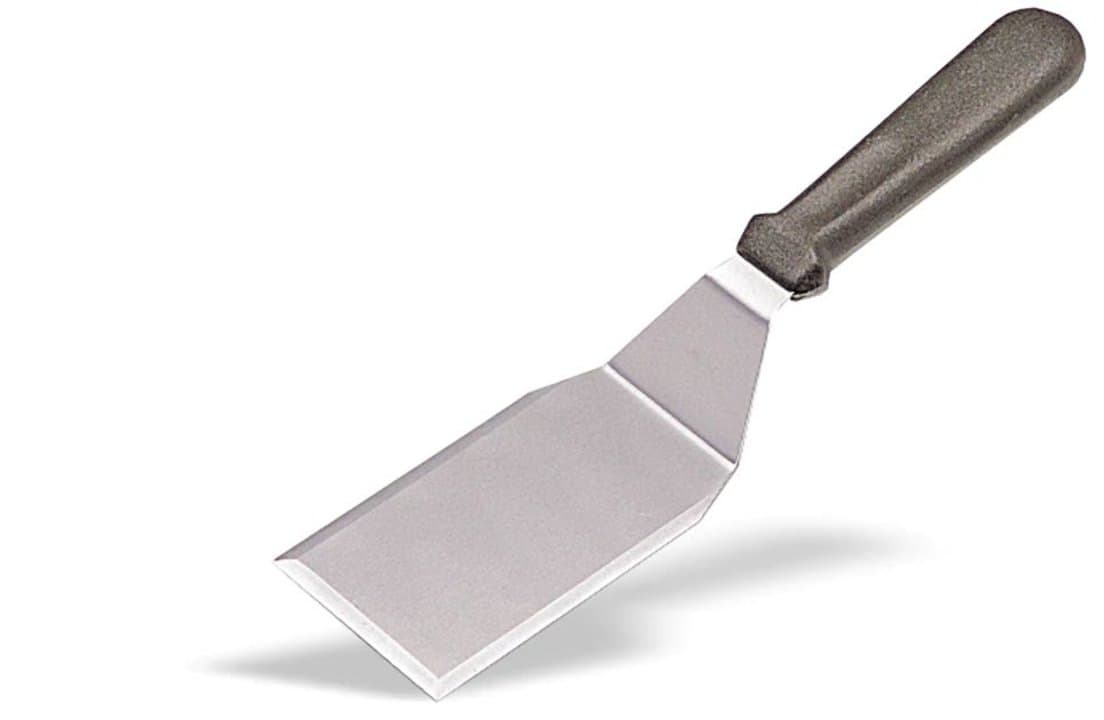 Spatula 7 x 16 cm stainless steel with black ABS handle