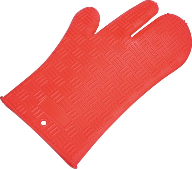 Oven mitt 30 cm silicone in red