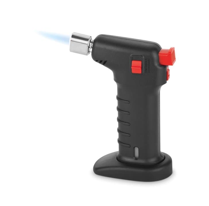 Gas pastry torch ABS plastic with standard flame in black