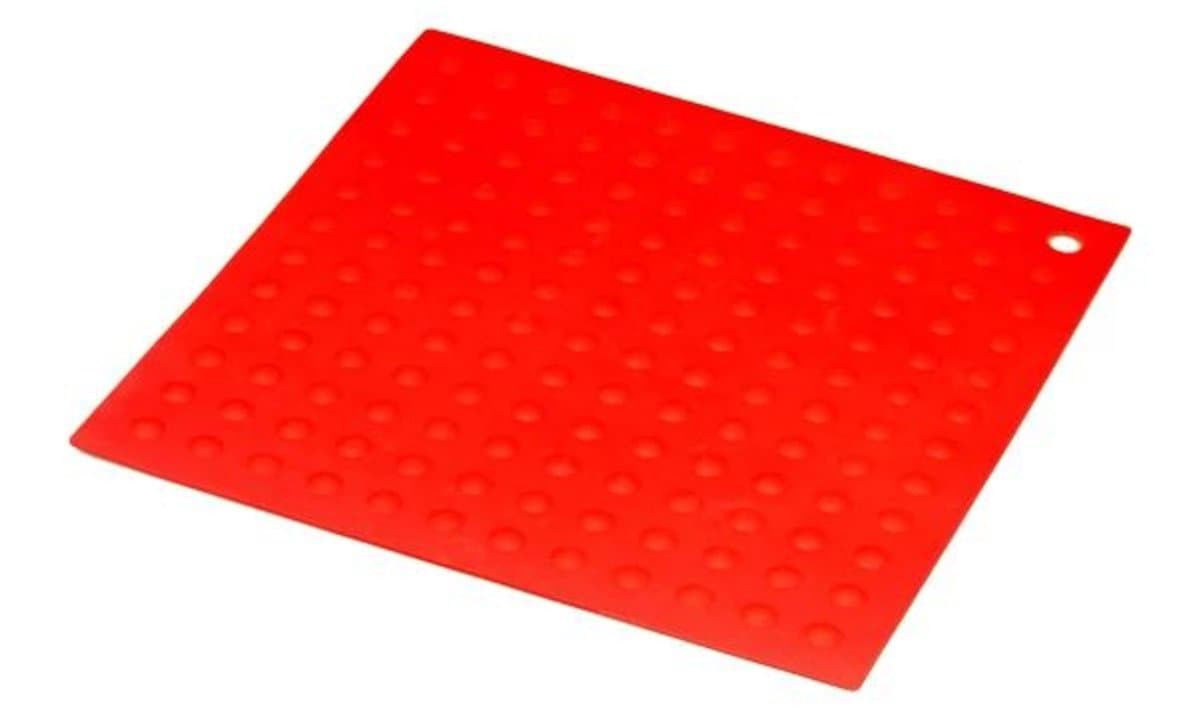 Square pot grabber 17.6 cm silicone in red