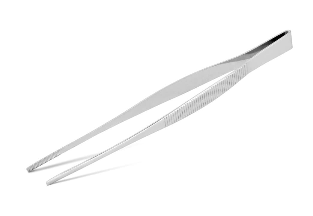 Fine tip straight tweezer 21 cm stainless steel