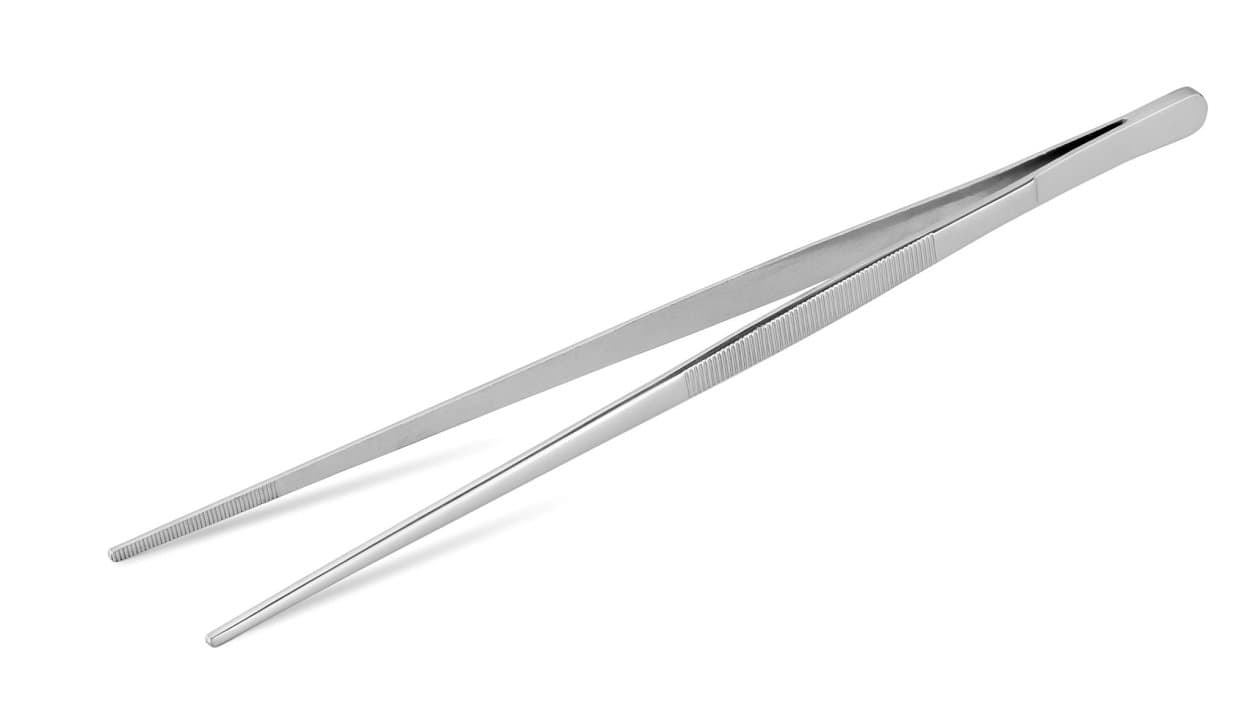Extra long straight tweezer 30 cm stainless steel