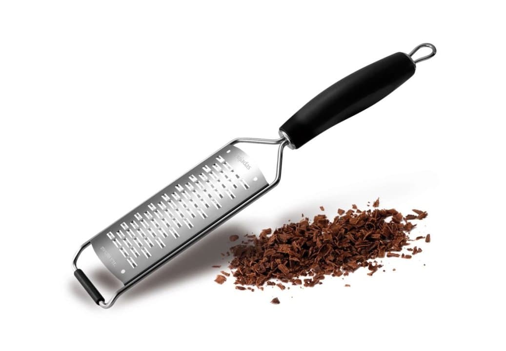 Stainless steel “wide” ribon grater with handle