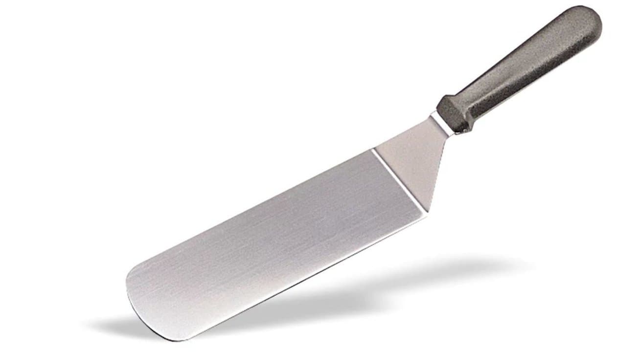 Fast-food and fish turner 38 cm long stainless steel with black ABS handle