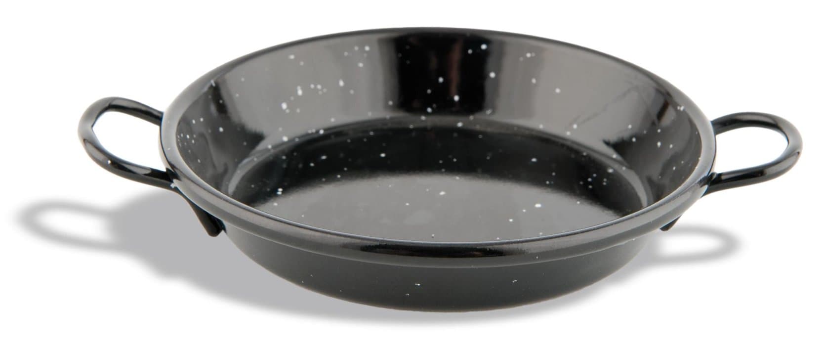 Paella pan 15 cm enameled steel  with tube handles