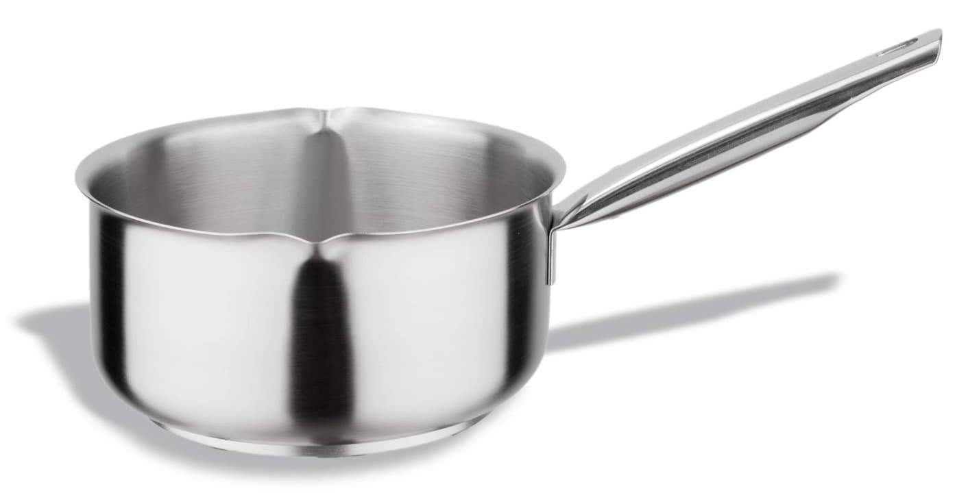 Inox-Pro saucepan 20 cm stainless steel induction-ready in satin finish with pour spouts