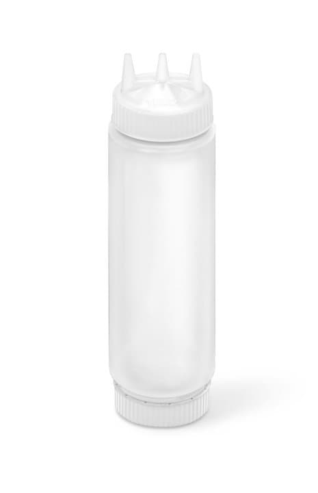 24-ounce Traex® FIFO clear squeeze dispenser with clear Tri Tip™ and clear base cap