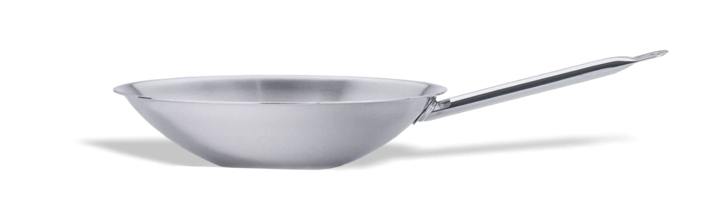 Flat-bottom wok 36 cm multimetal induction-ready