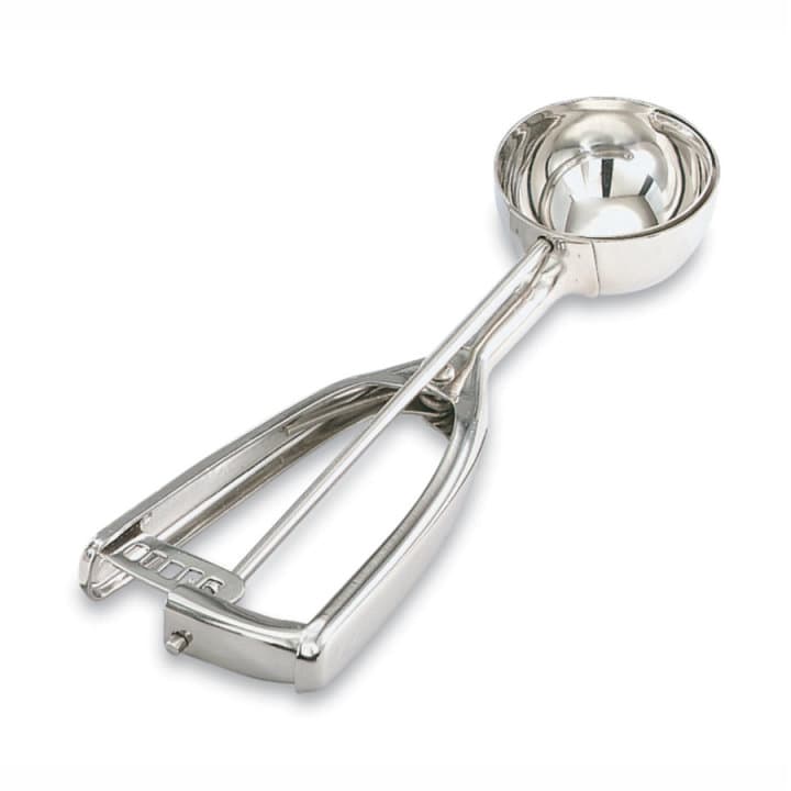 ⅜-ounce round stainless steel squeeze disher