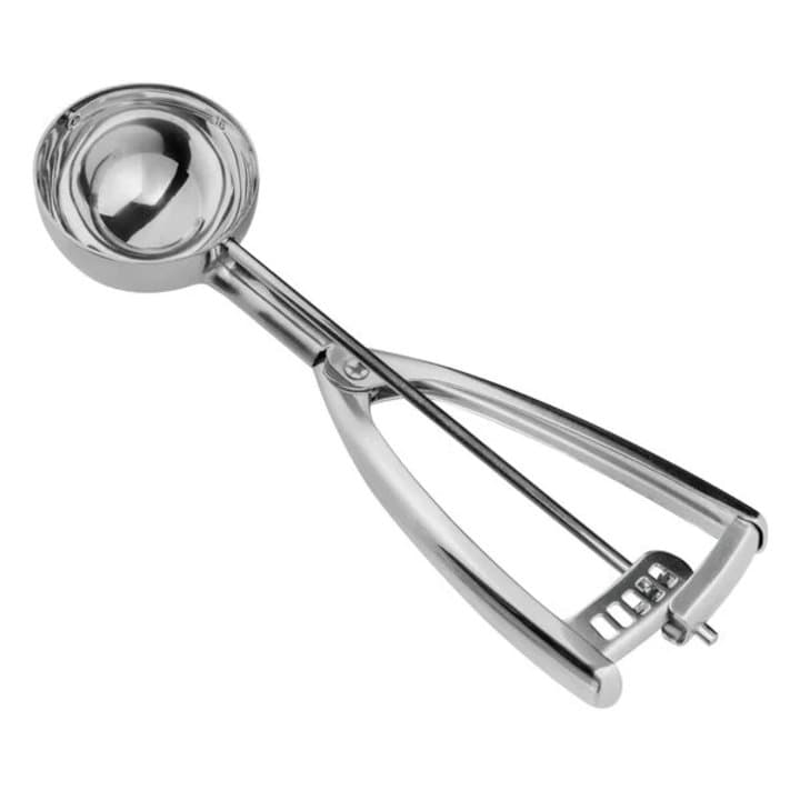 2-ounce round stainless steel squeeze disher