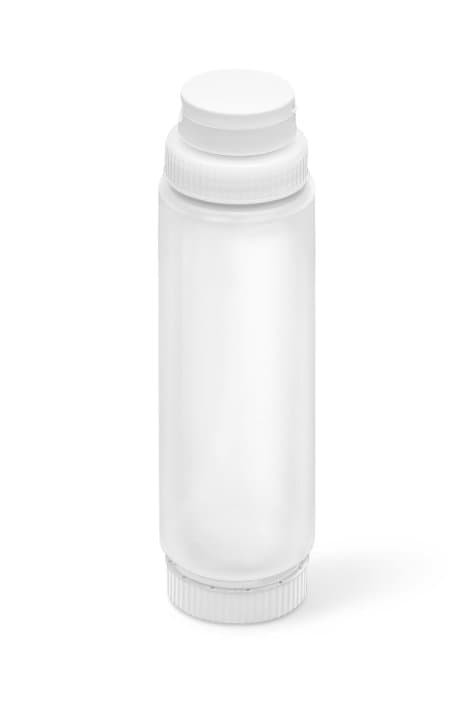 24-ounce Traex® FIFO clear squeeze dispenser with white FlowCut™ cap and clear base cap