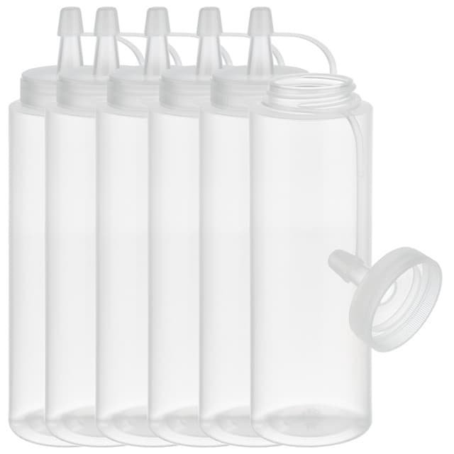 Squeeze üveg, 6 db. átlátszó átm. 5 cm, m: 18 cm, 260 ml - 2