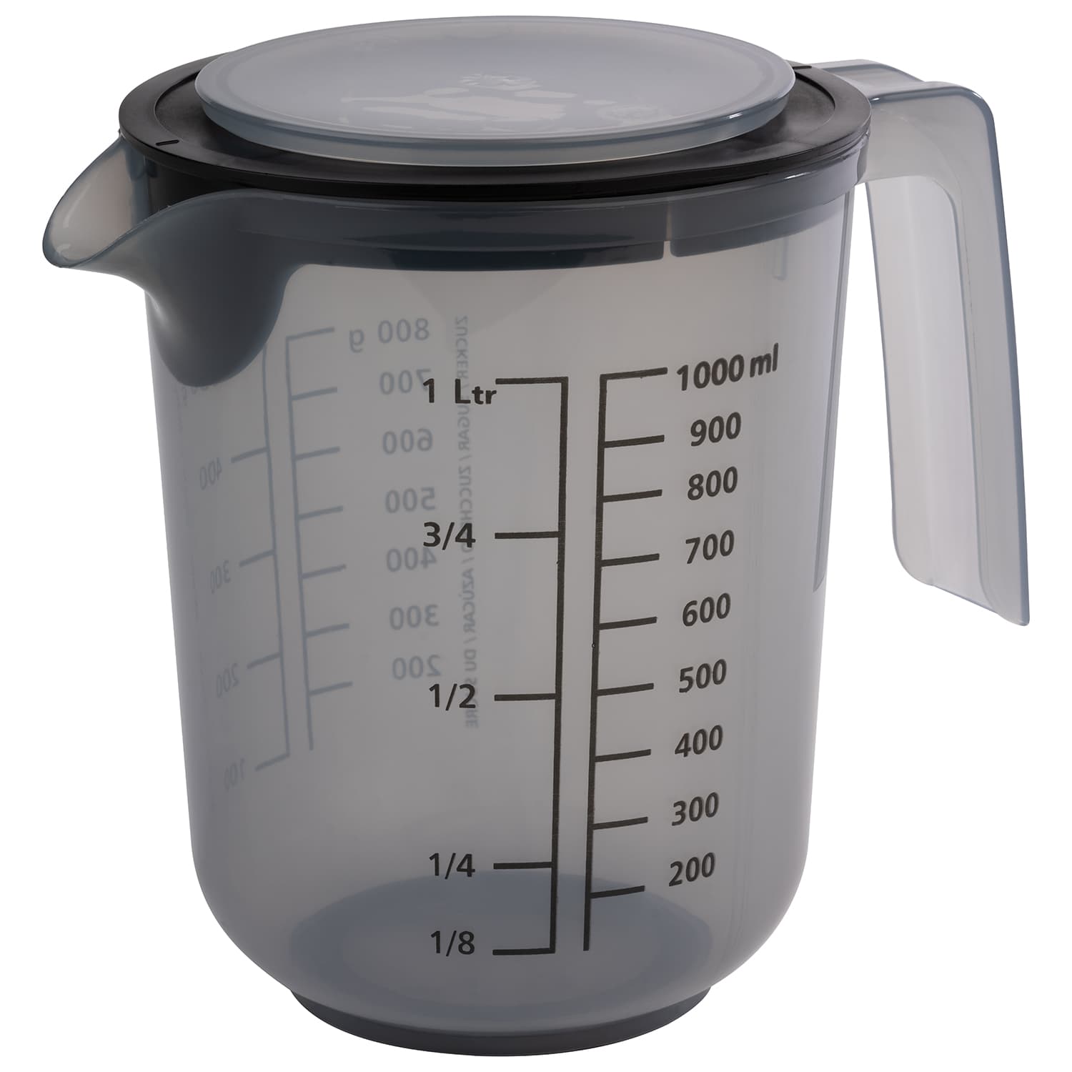 Mixup stirring csésze fedővel szürke átm. 12,5 cm, m: 16 cm, 1,0 l