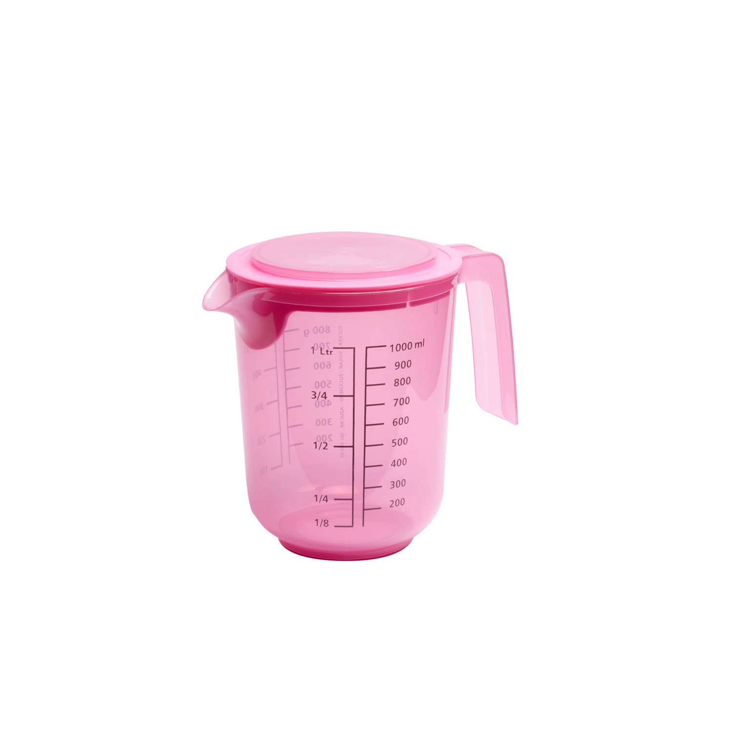 Mixup stirring csésze fedővel rózsaszín átm. 12,5 cm, m: 16 cm, 1,0 l