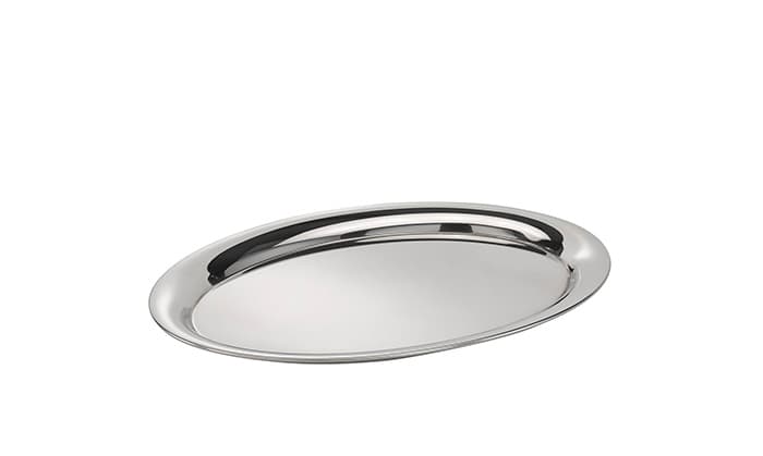 Kaffeehaus tálca rozsdamentes acél 30116 26,5 x 19 cm, m: 1 cm, oval